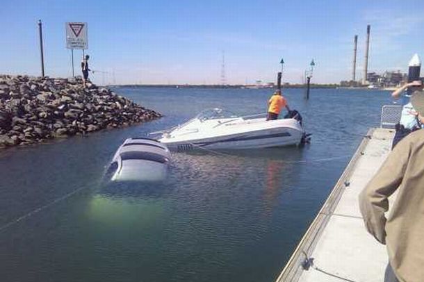 Oops! Boat ramp mishap…